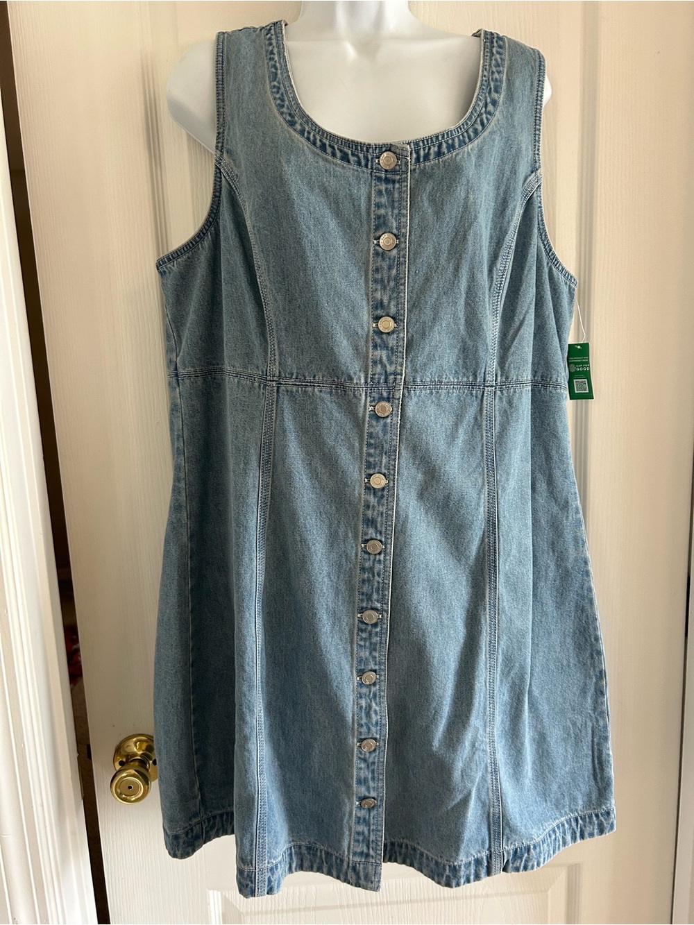 GAP Light Blue Denim Button-Front  Dress